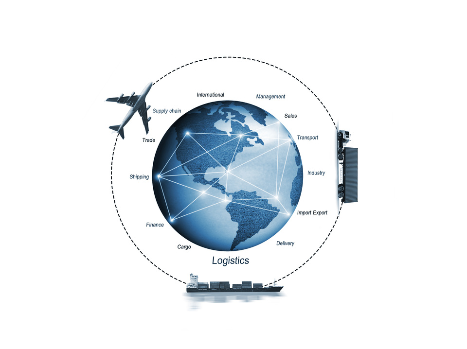 import-export and logistics concept
